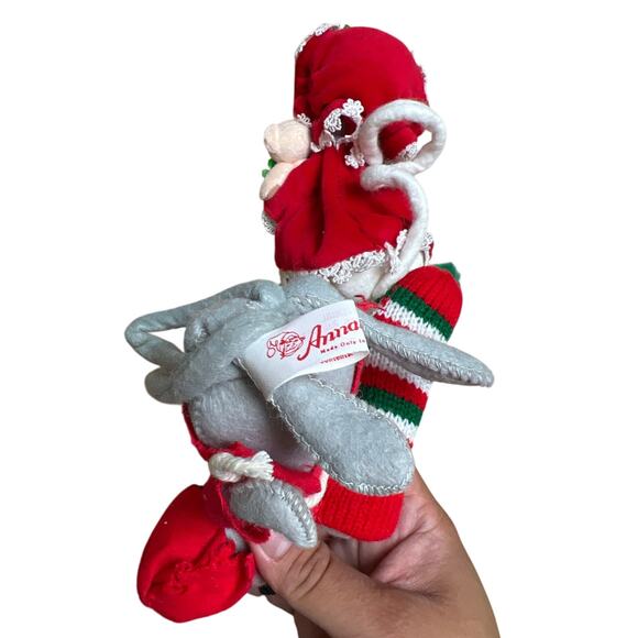 Vintage Annalee Dolls 7" Mouse w/Book & w/Stocking - Picture 5 of 9